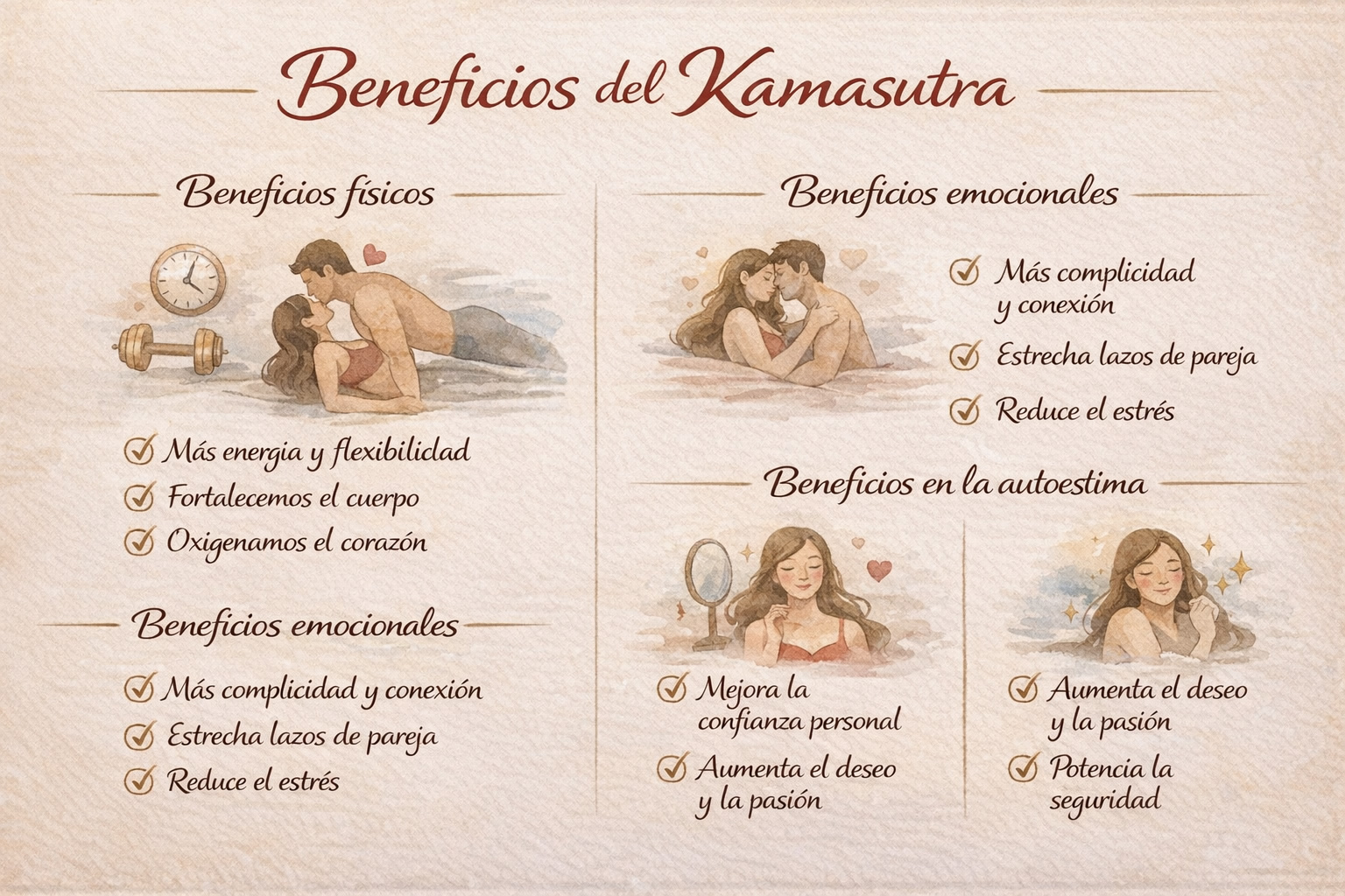 Beneficios del Kamasutra