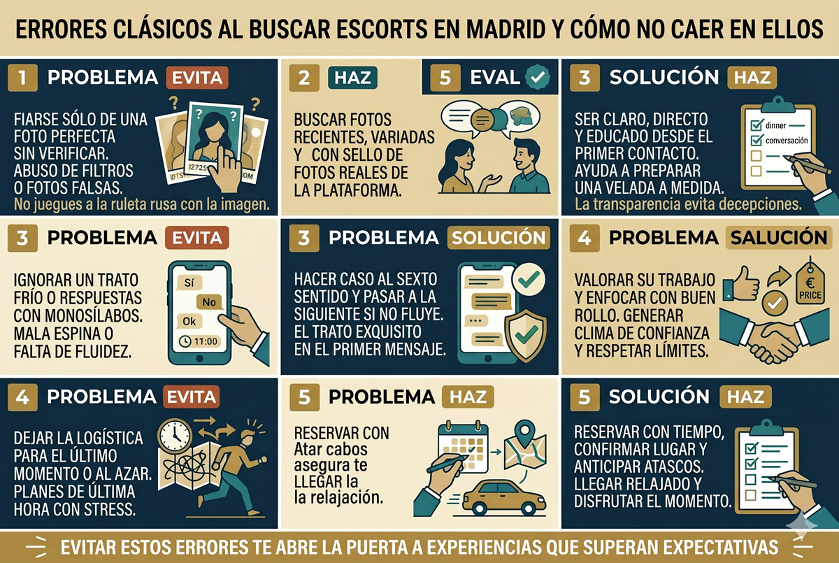 Errores al buscar escorts en Madrid