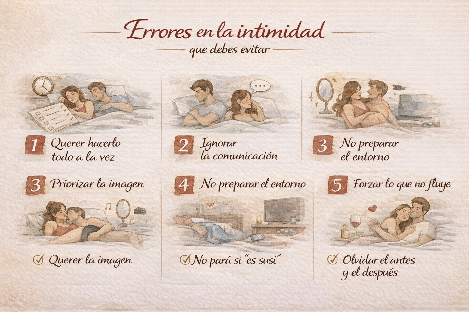 Errores al practicar Kamasutra