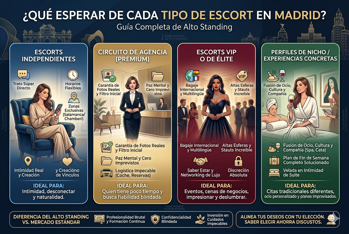 Tipos de escorts Madrid
