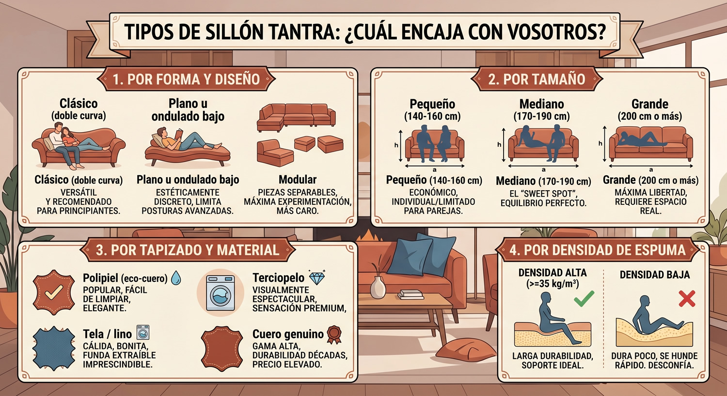 Tipos de Sillón Tantra